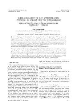 supersaturation of iron with nitrogen, hydrogen or carbon and the