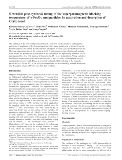 Reversible post-synthesis tuning of the superparamagnetic