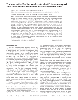 Training native English speakers to identify