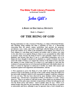 Of the Being of God - Grace