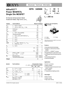 HiPerFETTM Power MOSFETs Single Die MOSFET IXFN 340N06 V