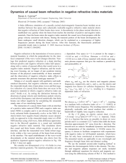 Dynamics of causal beam refraction in negative refractive index