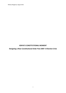 Kenya`s Constitutional Moment