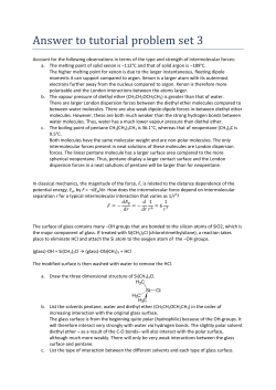 Answer to tutorial problem set 3