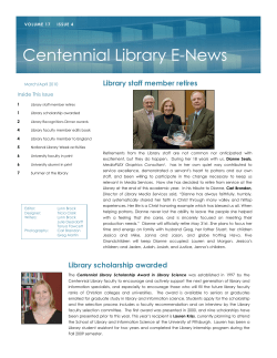 Centennial Library E-News