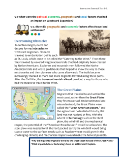 Overcoming Obstacles The Great Plains