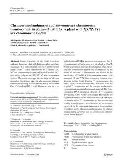 Chromosome landmarks and autosome-sex