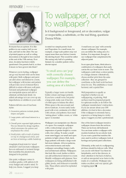 To wallpaper, or not to wallpaper?