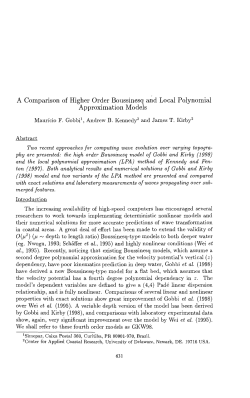 A Comparison of Higher Order Boussinesq and Local Polynomial