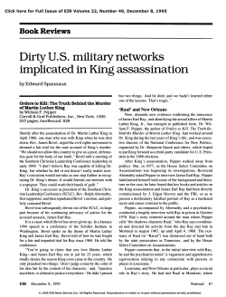 Dirty U.S. Military Networks Implicated in King Assassination