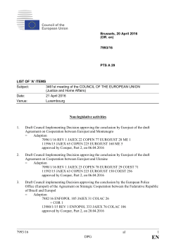 7993/16 al 1 DPG Non-legislative activities 1. Draft Council