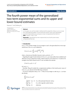 The fourth power mean of the generalized two-term