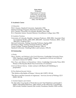 CV - University of Colorado Boulder