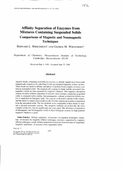 Affinity Separation of Enzymes from