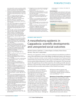 A mesothelioma epidemic in Cappadocia - United
