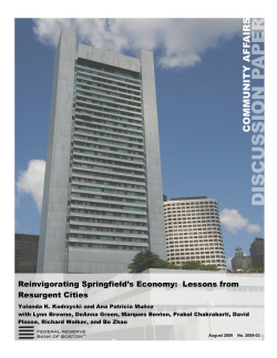 Lessons from Resurgent Cities - Federal Reserve Bank of Boston