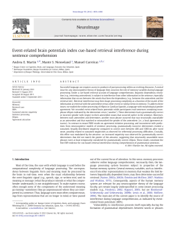 Event-related brain potentials index cue