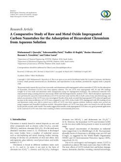 A Comparative Study of Raw and Metal Oxide Impregnated Carbon
