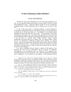 Is the Exclusionary Rule Obsolete?