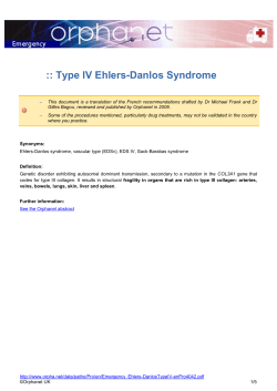 Type IV Ehlers-Danlos Syndrome