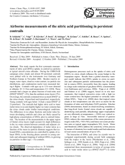 Airborne measurements of the nitric acid partitioning in persistent