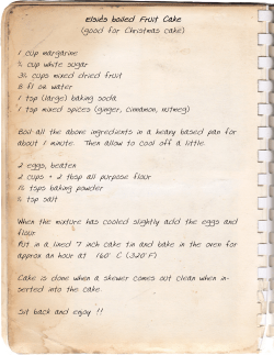 Elsie`s boiled Fruit Cake (good for Christmas cake) 1 cup margarine