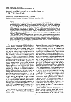 COALE, KENNETH H., AND KENNETH W. BRULAND. Oceanic