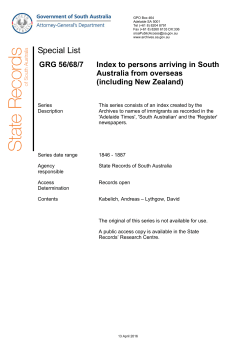 GRG 56/68/7 Persons arriving in South Australia from overseas in