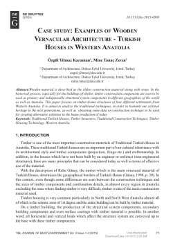 CASE STUDY : EXAMPLES OF WOODEN VERNACULAR