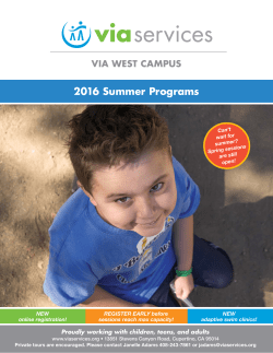 2016 Summer Programs