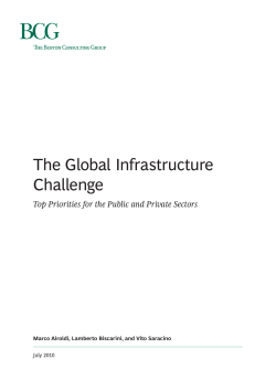 The Global Infrastructure Challenge: Top Priorities for the