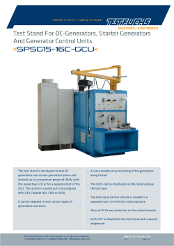 Test Stand For DC-Generators, Starter Generators - TEST