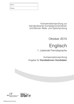 Englisch - und Diplompr&uuml;fung (SRDP)