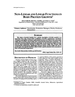 non-linear and linear functions in body protein
