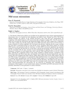 Mid-ocean microseisms - University of California San Diego