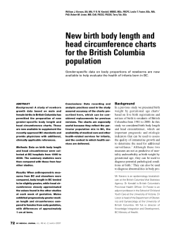 New birth body length and head circumference charts for the British