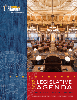 2017 Legislative Agenda - Kansas Chamber of Commerce