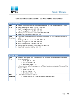 Functional Differences between NYSE Arca Pillar and NYSE