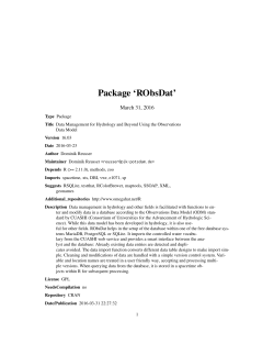 Package `RObsDat`