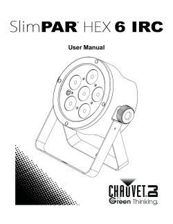 SlimPAR HEX 6 IRC User Manual Rev. 3