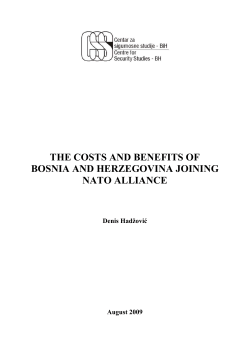 the costs and benefits of bosnia and herzegovina joining nato alliance
