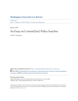 An Essay on Consent(less) Police Searches