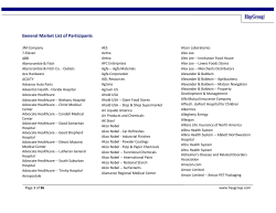 General Market List of Participants