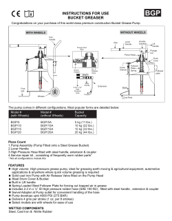 BGP Bucket Greaser pump