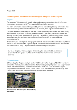 Good Neighbour Procedures - ELF Farm Supplies` Mulgrave facility