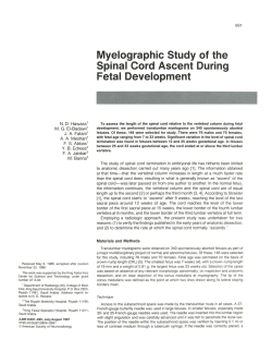 Myelographic Study of the Spinal Cord Ascent During Fetal