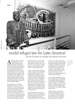 Brazil`s Refugee Act: model refugee law for Latin America?