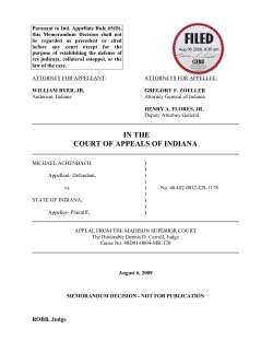 Michael Achenbach v. State of Indiana