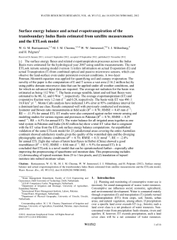 Surface energy balance and actual evapotranspiration of the