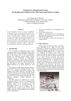 Proposal of a Mechatronic System for Reading and Analysis of Jaw